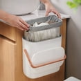 thumbnail image 2 of Darzheoy Hanging Trash Can, 2.6 Gallon Kitchen Compost Bin, Garbage Can for Kitchen, Kitchen Trash Can with Lid, Wall Mounted Trash Can, for Cupboard, Bathroom, Under Sink, 2 of 8