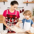 thumbnail image 4 of KDFJPTH Christmas Kitchen Cooking Aprons Black And Red Plaid Aprons Adjustable Buffalo Plaid Baking Apron Grilling Christmas Apron With Snowflake ... Cooking Aprons for Kids Age 10-13, 4 of 5
