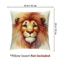 thumbnail image 4 of Flax Throw Pillow Cover Orange Animal Watercolor Drawing Nursery Safari Big Inches Pillowcase Home Decor Square Pillow Case Cushion Cover, 4 of 7