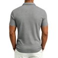 thumbnail image 3 of Mens Polo Short Sleeve Casual Summer Structured Collar Fashion Relaxed Fit Dressy Polo, M, 3 of 6
