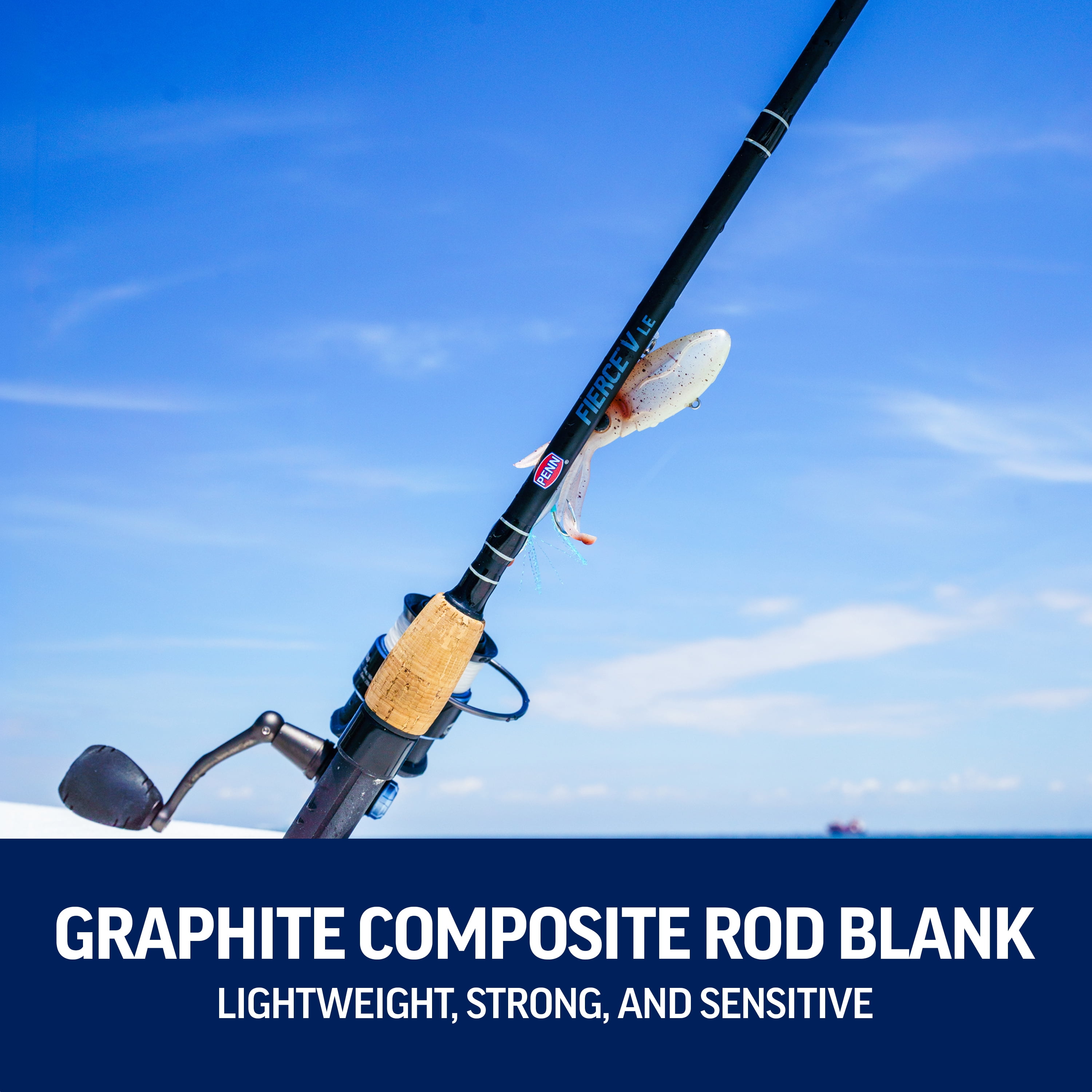 PENN Fierce® V LE Combo, 7' 1-pc Medium Heavy Fishing Rod, 5000-Size Reel
