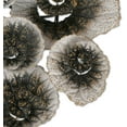 thumbnail image 6 of Modernist Botanical Flowers, Abstract Metal Wall Sculpture, Contemporary Decor, White, Black and Gold, Iron, 52 Inches (132 cm) Oversized, 6 of 7