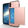 thumbnail image 2 of Allytech Case for iPhone XS Case Hybrid iPhone X Wallet Case Dual Layer Protective Shell Hard PC Soft TPU Bumper Credit Cards Slot Cover for 2018 Apple iPhone X/ XS 5.8"- Rosegold, 2 of 4