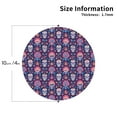 thumbnail image 3 of Pofeuu leaf flower Skull colorful Print Leather Coasters Set of 6, Round Cups Mugs Mat Pad for Home Kitchen Heat Resistant Drink Coasters,Round Shape, 3 of 7