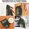 thumbnail image 7 of Dreamtimes Pineapple on Black Kitchen Towels, 18 x 28 Inch Super Soft and Absorbent Dish Cloths for Washing Dishes, 4 PCS Reusable Multi-Purpose Microfiber Hand Towels for Kitchen, 7 of 7