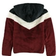 thumbnail image 4 of P.J. Salvage Womens Hooded Faux Fur Sweater Jacket, Red, Small, 4 of 5