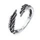 thumbnail image 1 of Anillos abiertos de alas de ángel ajustables de Silvora para hombres y mujeres, anillo de plata esterlina hipoalergénico, declaración, apilamiento, regalo de joyería para dedos, 1 of 8