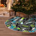 thumbnail image 4 of Salouo sport sonw board Christmas Tree Skirt 48" Farmhouse Christmas Decorations Snowman Xmas Tree Skirt Tree Mat for Holiday Party Decor, 4 of 8