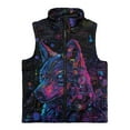 thumbnail image 4 of Uorisanigo Unisex Kids Fleece Vest Fuzzy Jacket Sleeveless Full Zipper Top for Boys Girls, Lightweight Stand Collar Colorful Tech Wolf Tank Top Fall Fashion Outfits Clothes, 4 of 7