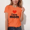 thumbnail image 6 of Girls I Love Mom Heart Graphic T-Shirt Polyester Spandex Relaxed Fit Crewneck Short Sleeve Orange,Size 7-8T, 6 of 6