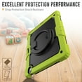 thumbnail image 4 of for iPad Air 13 inch Case (2026 M4/2025 M3/2024 M2), 360 Rotating Shockproof Cover with Stand, Handle, Shoulder Strap, Lime, 4 of 7