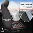 thumbnail image 7 of AOMSAZTO 2 Front Seat Cover Fit for Kia Soul 2010-2025 | Faux Leather Seat Covers Waterproof Car Seat Covers Protector | Compatible with Airbag & Easy to Install (2 Seats, Red Line), 7 of 7