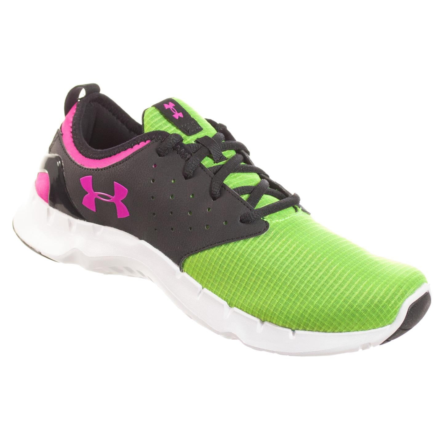 pink and green under armour shoes