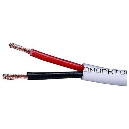 UPC: 0844660040460 | Monoprice 250  CL2 2-Conductor 18AWG Oxygen-Free Copper Wire Cable For Loud Speaker White 104046