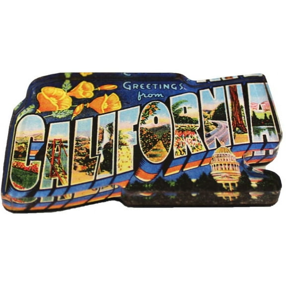 California Acrylic Postcard Magnet
