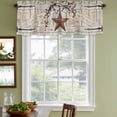 thumbnail image 5 of 2 Panels Texas Star Vintage Valance for Windows, Brown Retro Berry Beige Wooden Light Filtering Kitchen Curtains, Rod Pocket Window Treatment Curtain Valances for Living Room Bedroom, 60"x18", 5 of 9