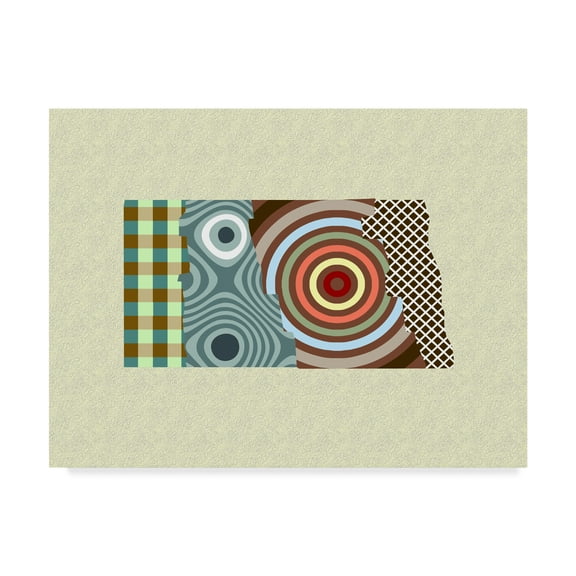 Trademark Fine Art 'North Dakota State Map' Canvas Art by Lanre Adefioye