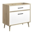 thumbnail image 2 of Modway Maverick 36" Bathroom Vanity Cabinet - Sink Basin Not Included in Oak White, 2 of 10