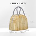thumbnail image 2 of Balery Bamboo Wall Bolsa de Almuerzo para Mujeres, Caja de Almuerzo, Bolsa de Almuerzo Pequeña Impermeable, Tote de Almuerzo Reutilizable con Gran Capacidad, 2 of 6