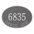 thumbnail image 1 of Whitehall 2927PS Hawthorne Oval - Estate Wall - Two Line- Pewter/Silver, 1 of 1
