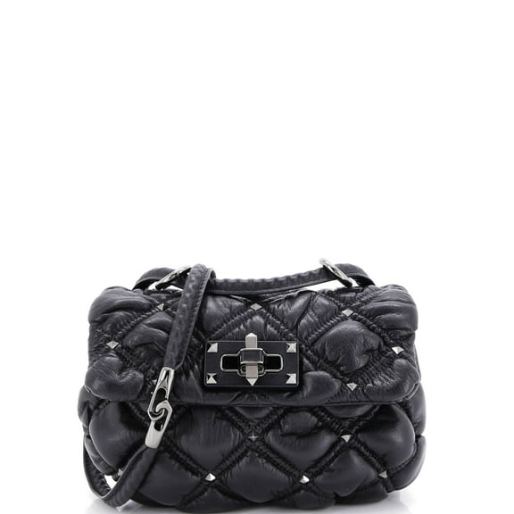 Pre-Owned SpikeMe Flap Bag Quilted Leather Small By Rebag
