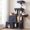 Smoky Gray, variant on Tree Tower, Posts with 2 Spacious Condos, 2 Platforms, Self- Brush, Cozy Basket, Step-by-Step Climbing Pathway for indoor Cats, 51.2 Inches, Beige and Brown MPJ061MJ