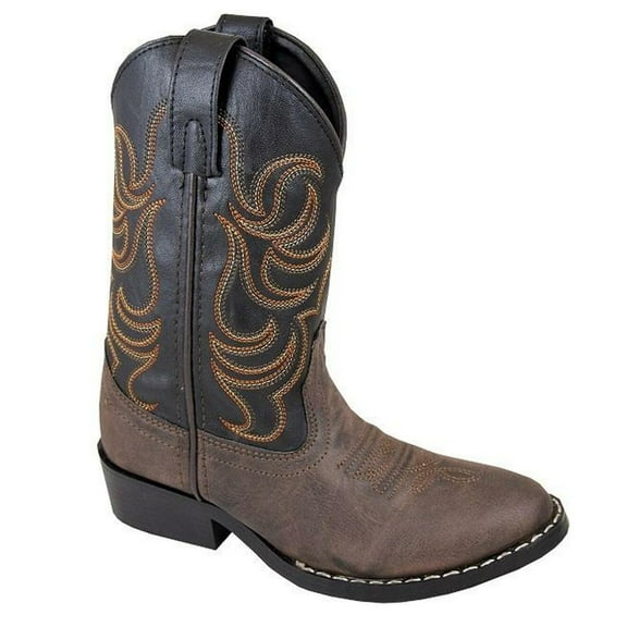 SMOKY MOUNTAIN BOOTS Kids Monterey Western Boots, Color: Brown/Black, Size: 4, Width: R (1575Y-4R)