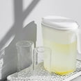 thumbnail image 5 of SLYNSHome Plastic Pitcher with Lid Large Clear Water Jug Ice Tea Pitcher Lemonade Juice Beverage Jar with Handle for Hot Cold Coffee Drink - 7.8 inch, 5 of 7