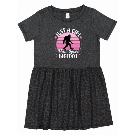 Inktastic Just a Girl Who Loves Bigfoot Girls Toddler Dress
