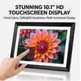 thumbnail image 4 of Memoria Digital Photo Frame, 10.1 Inch Smart WiFi Digital Picture Frame, 1280x800 HD IPS Touch Screen, 16GB Storage, Frameo App, Auto-Rotate Wall Mount, Ideal Holiday Gift, 4 of 9