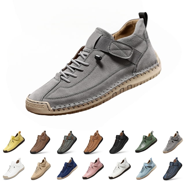 longantii Chaussures Orthopédiques pour Femmes Soutien de Voûte Antidérapantes à Enfiler Chaussures de Golf Largeur Grand Maille Tricotée Extensible Chaussures de Randonnée Confort 2026 Nouvelles Chaussures en Mousse Gris