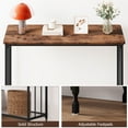thumbnail image 3 of 85*30*81 Console Table, Sofa Tables Narrow Entryway Table with Glass Shelf and Metal Frame, 33.5” Behind Couch Table Industrial Hallway Table for Living Room, Foyer, Bedroom, Retro, 3 of 8