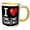Yellow/White, variant on 3drose, Geeky Old School Pixelated Pixels 8-bit I Heart I Love Online Gaming, 11oz Mug