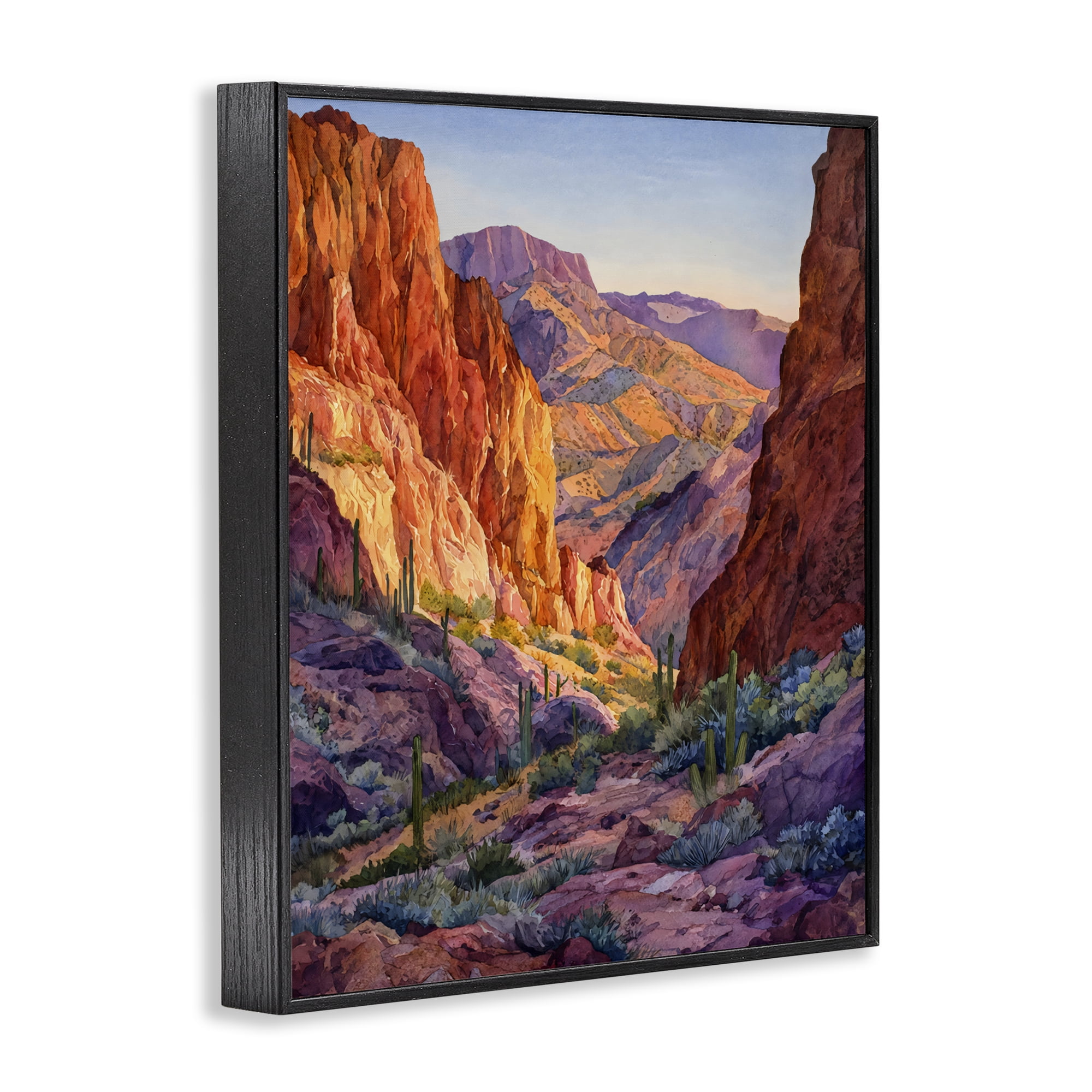 Stupell Industries Western Colors Canyon Black Framed Giclee Art, design by Franklyn Gregory