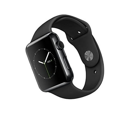 Refurbished Apple Watch 1st Generation 42mm Stainless Steel Case with Black Sport - Walmart.com