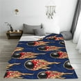 thumbnail image 5 of Vsdgher Bowling Ball And Flame Ultra-Soft Micro flannel Blanket Throw Blankets for Couch Sofa, Bed (4 sizes)-80"x60", 5 of 7