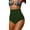 Green, variant on Jusfitsu High Waisted Bikini Bottom for Women Tummy Control Swimsuits Tankini Bottom Plus Size Swim Shorts