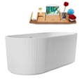 thumbnail image 2 of 67" Streamline G-53-232-GLD Soaking Glossy White Freestanding Tub and Tray With Internal Drain in Polished Gold, 2 of 6