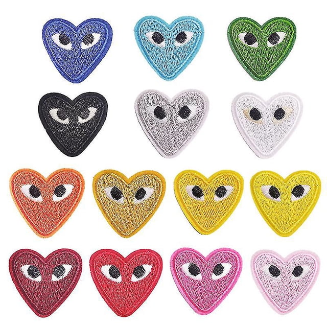 Multicolor Love Cloth Stickers (14) Cartoon Color Love Embroidery Cloth Stickers Clothing Accessories Patch Stickers