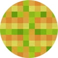 thumbnail image 1 of Ahgly Company Indoor Round Patterned Chameleon Green Area Rugs, 5' Round, 1 of 6