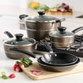 thumbnail image 2 of Tramontina Sicilia 8-Piece Non Stick Cookware Set with Glass Lids, Aluminum Nonstick Pots and Pans Kitchen Set (Hazelnut), 2 of 10