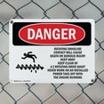 thumbnail image 5 of (2 Pack) Rotating Driveline Contact Cause Death OSHA Danger Sign 24 Inch X 18 Inch Plastic Sign, Weather Resistant, UV Protected for Workplace, Business, and Construction Site, Made in, 5 of 8