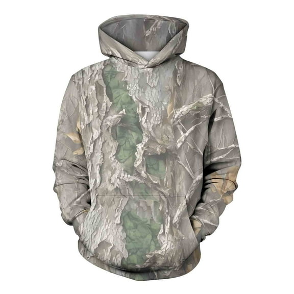 Camo Hoodies for Women Fashion Long Sleeve Drop Shoulder Maple Leaf Print Camouflage Sweatshirt with Pocket