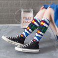 thumbnail image 7 of Knee High Socks for Women Colorado Flag Print Long Tube Sock Uniform Socks, 7 of 7