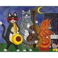 thumbnail image 2 of CafePress - Jazz Cats At Night Mug - 11 oz Ceramic Mug - Novelty Coffee Tea Cup, 2 of 4