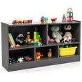 thumbnail image 1 of Pemberly Row Contemporary Kids 2-Shelf Wood Bookcase 5-Cube in Gray, 1 of 8