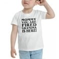 thumbnail image 3 of Mommy You Are Fired Grandma Is Here! Cute Toddler T Shirts for Boys Girls (White, Youth S), 3 of 5