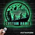 thumbnail image 5 of Craftnamesign Custom Couple Mountain Bike Metal Wall Art LED Light, Custom MTB Family Name Sign, 5 of 5