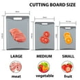 thumbnail image 3 of Cutting Boards for Kitchen, PP Chopping Board Set of 3 With Deep Drip Juice Groove Easy Grip Handle, BPA Free, Dishwasher Safe, Extra Large Cutting Board Set for Kitchen Meat Vegetables Cheese, 3 of 9