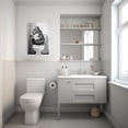 thumbnail image 2 of ZHONGYUTONG Funny Animal Canvas Wall Art Bathroom Pictures Wall Decor Black and White Capybara Painting for Toilet Decor Framed (12.00" x 18.00"), 2 of 5